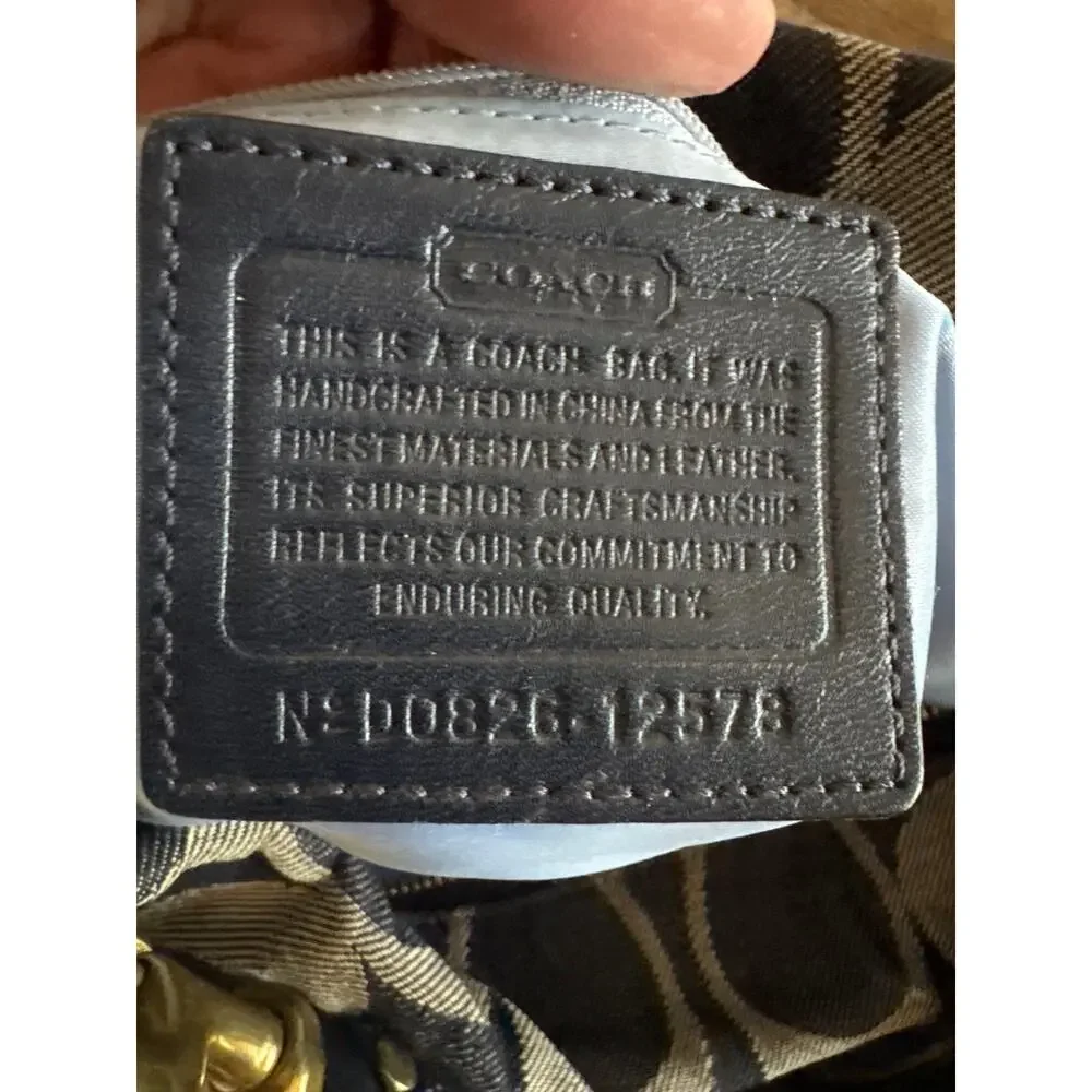 Coach denim monogrammed